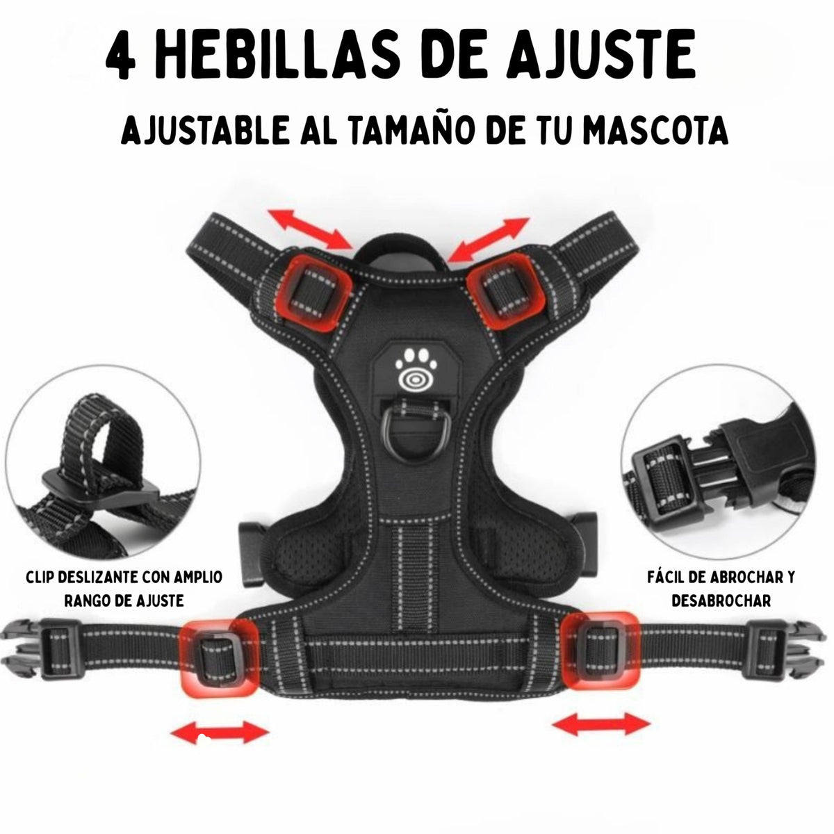 Arnés LED Recargable e Impermeable